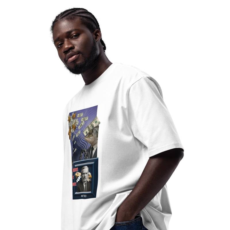 Illuminati Conspiracy Oversized T-Shirt Bio-Baumwolle Streetwear von Nashkiry