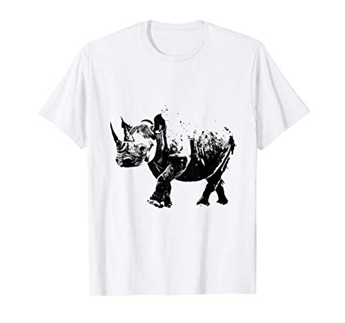 Nashorn Shirt Wildtiere Afrika Tiere Damen Herren Kinder T-Shirt von Nashorn Safari Shirts - cooles buntes Geschenk