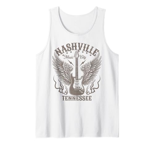 Nashville Tennessee Gitarre Country Music City Damen Herren Kinder Tank Top von Nashville Tennessee Country Music City Guitar Gift