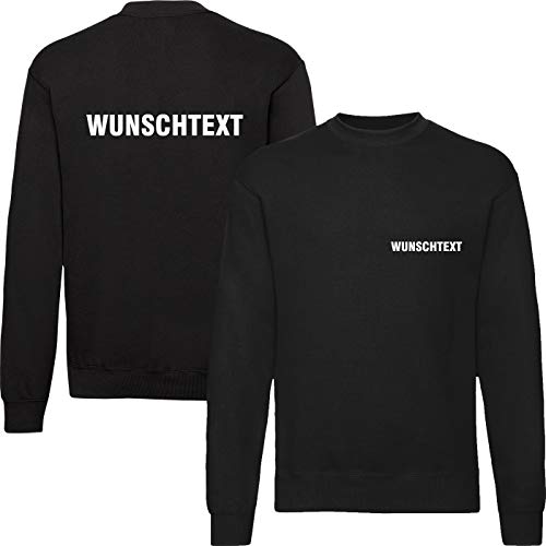 Nashville print factory Classic Sweatshirt schwarz Bedruckt mit Wunschtext Pullover S - 5XL (3XL) von Nashville print factory