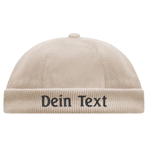 Nashville print factory Docker Cap mit Wunschtext/Name Bestickt Chef Mütze Stickerei (Light Khaki) von Nashville print factory