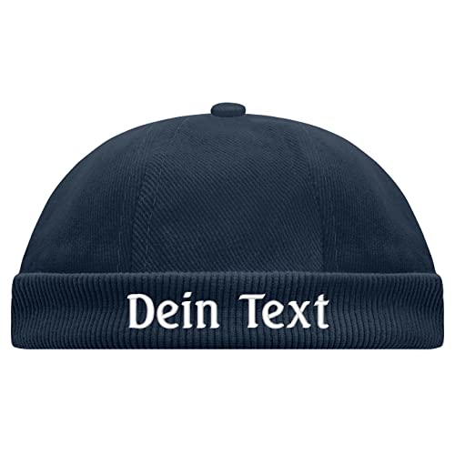 Nashville print factory Docker Cap mit Wunschtext/Name Bestickt Chef Mütze Stickerei (Navy) von Nashville print factory