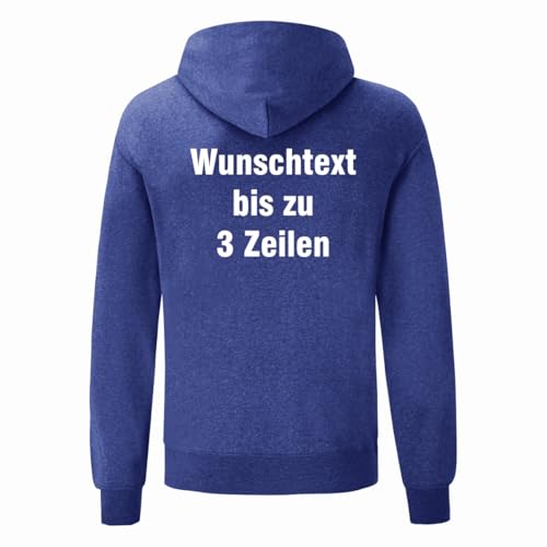 Nashville print factory Hoodie Bedruckt mit Wunschtext Kapuzen-Sweatshirt Hooded Sweat (Royalblau, S) von Nashville print factory