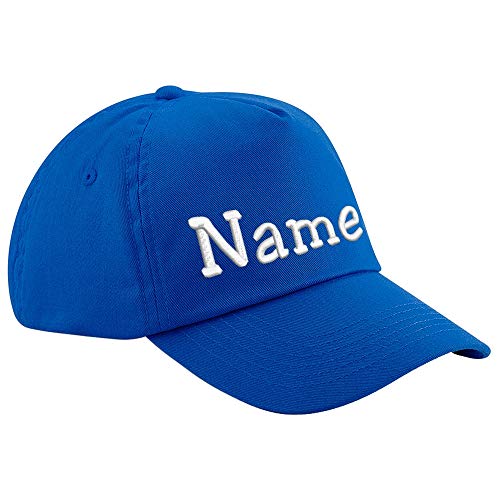 Nashville print factory Junior Original 5-Panel Cap Bestickt mit Name Kindermütze Basecap Mütze Kids (Brigth Royal) von Nashville print factory
