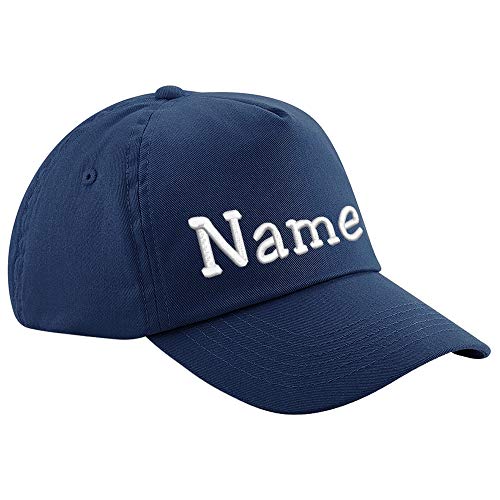 Nashville print factory Junior Original 5-Panel Cap Bestickt mit Name Kindermütze Basecap Mütze Kids (French Navy) von Nashville print factory