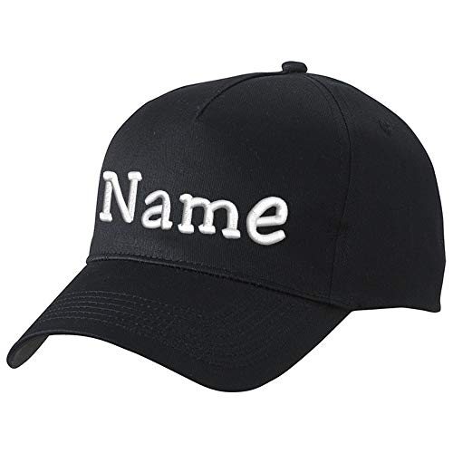 Nashville print factory Modisches Basecap Bestickt mit Namen oder Wunschtext | in 21 Farben (Black) von Nashville print factory