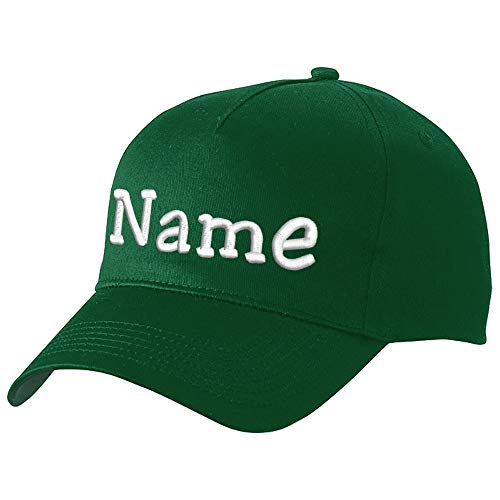 Nashville print factory Modisches Basecap Bestickt mit Namen oder Wunschtext | in 21 Farben (Dark Green) von Nashville print factory