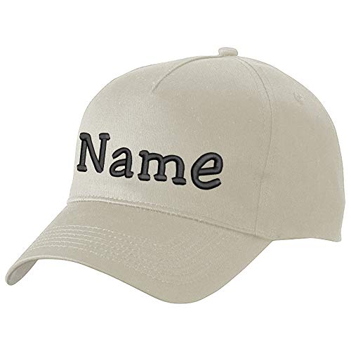 Nashville print factory Modisches Basecap Bestickt mit Namen oder Wunschtext | in 21 Farben (Khaki) von Nashville print factory