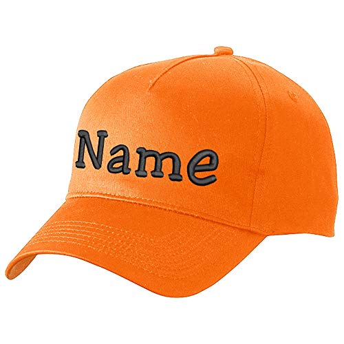 Nashville print factory Modisches Basecap Bestickt mit Namen oder Wunschtext | in 21 Farben (Orange) von Nashville print factory