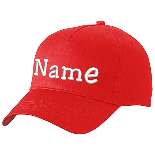 Nashville print factory Modisches Basecap Bestickt mit Namen oder Wunschtext | in 21 Farben (Red) von Nashville print factory