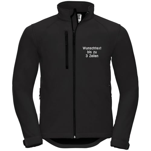 Nashville print factory Softshelljacke bestickt mit Wunschtext/Namen Softshell-Jacke Arbeitsjacke (XS) von Nashville print factory