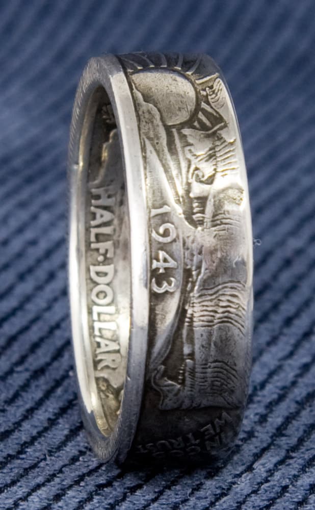 1940 Silber Halber Dollar Münze Ring Zu Fuß Liberty Ringe Walker Hochzeitsband Größe 6-16 Geburtstag Geschenk Jahrestag Coinring 82 von NashvilleMint