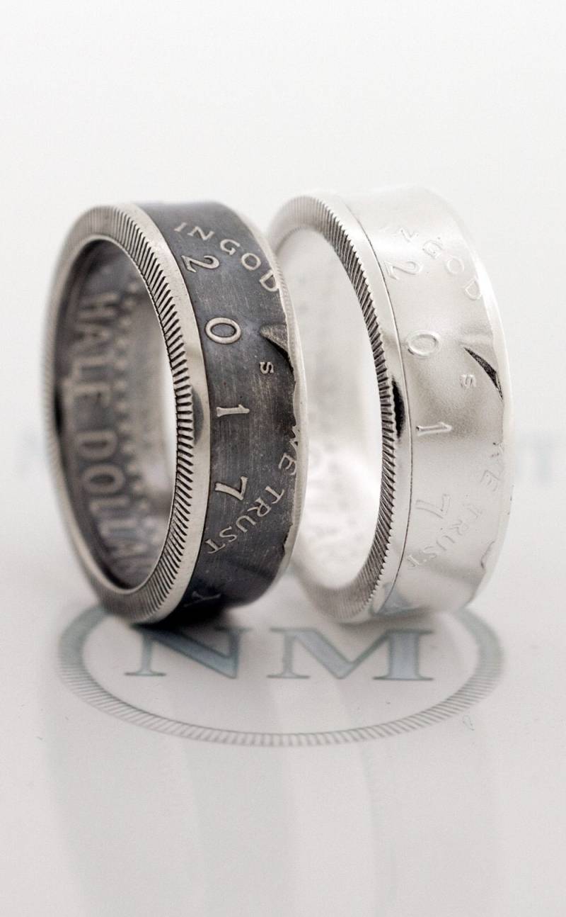 2016 Silber Halber Dollar Münze Ring 8. Jahr Hochzeitstag Jahrestag Geschenk Band Herren Damen Us Ringe Größe 6-17 in Gott Vertrauen Wir Freiheit von NashvilleMint
