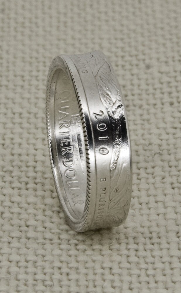 Coinring 2010 Silver Quarter Coinrings Arkansas Wyoming Kalifornien Arizona 9 Jahr Jahrestag Geschenk Silber Ehering Gr 3-13 von NashvilleMint