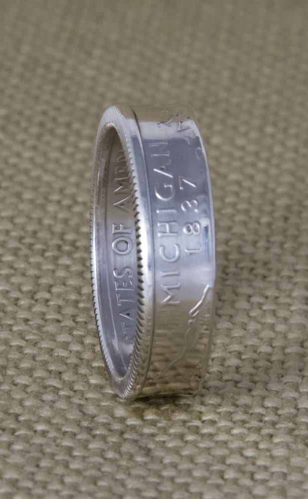 Mi 2004 Silber Mimigariti Viertel Münze Ring 15. Hochzeitsjubiläum Band Geschenk 15 Jahre Altes Geburtstagsgeschenk Proof Zustand Ringe von NashvilleMint