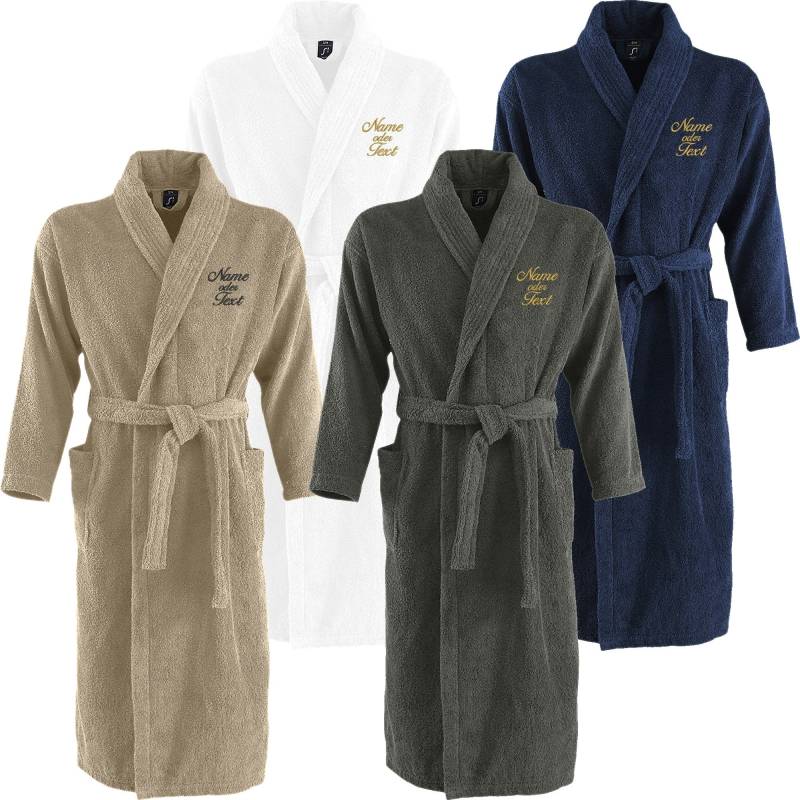 Bademantel Morgenmantel Mit Ihrem Namen/Wunschtext Bestickt von Nashvilleprint