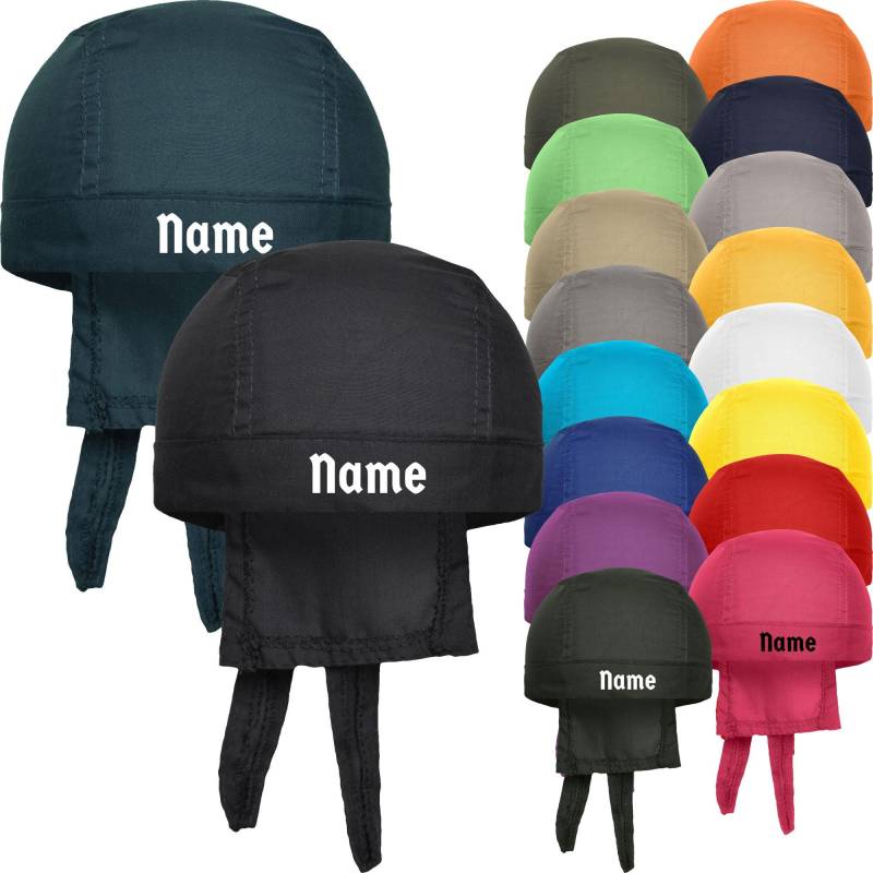 Bandana Hat Bedruckt Mit Wunschtext/Name Biker Mütze Sonnenschutz Kopftuch von Nashvilleprint