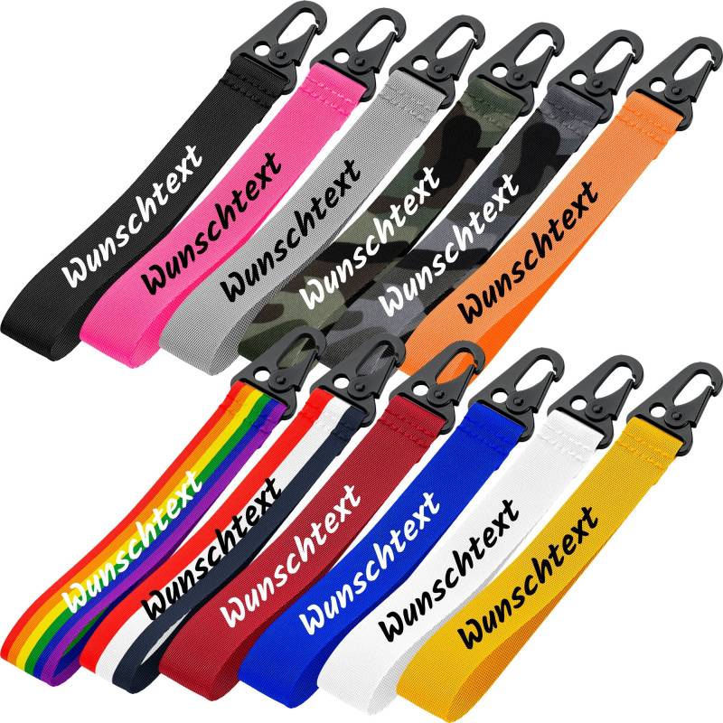 Brandable Key Clip Schlüsselanhänger Schlüsselband Bedruckt Mit Wunschtext/Name Bg100 von Nashvilleprint