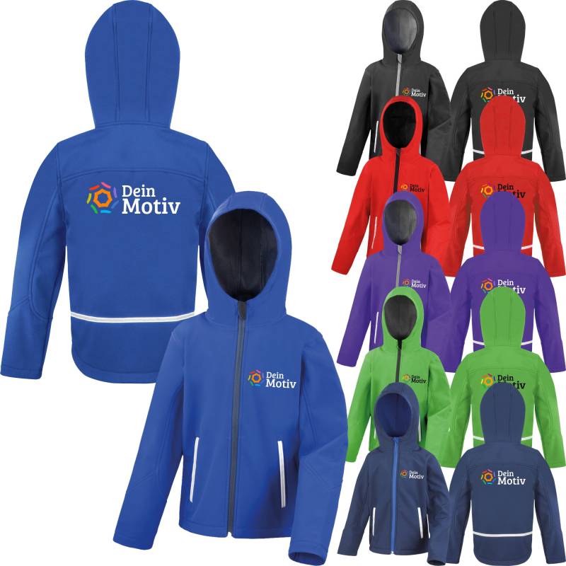 Kinder-Softshelljacke Mit Kapuze Tx-Performance Bedruckt Ihrem Vollfarbigen Motiv/Logo Digitaldruck 224Y/J von Nashvilleprint