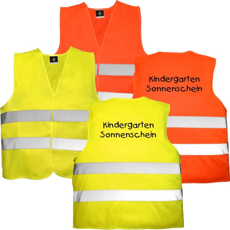 Kinderwarnweste Mit Wunschtext Bedruckt Schulanfang Einschulung Kindergarten von Nashvilleprint