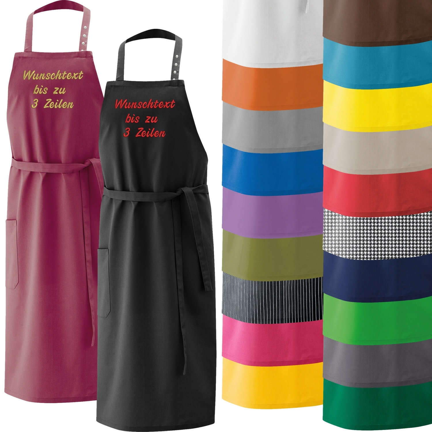 Latzschürze Bestickt Mit Wunschtext/Namen Grillschürze Bistroschürze Backschürze von Nashvilleprint