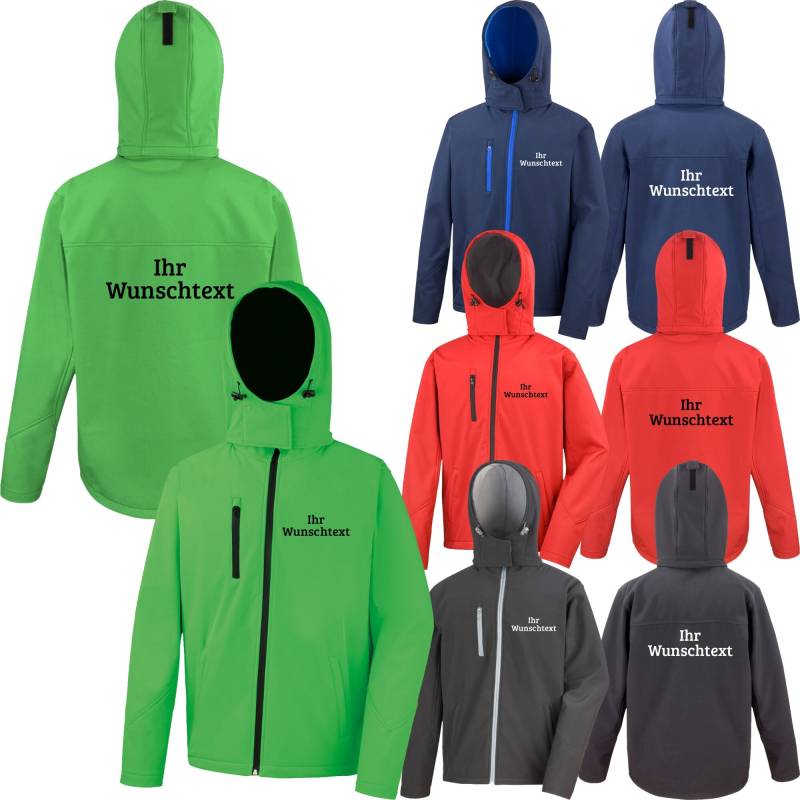 Softshelljacke Mit Kapuze Tx-Performance Bedruckt Ihrem Wunschtext Kapuzenjacke Arbeitsjacke Freizeit 230M von Nashvilleprint