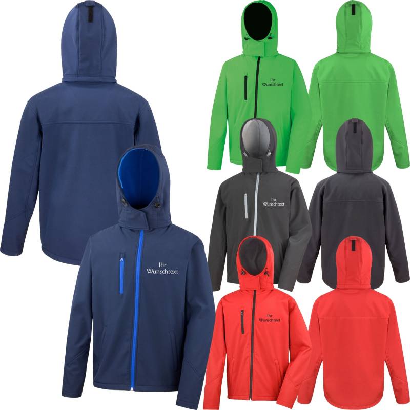 Softshelljacke Mit Kapuze Tx-Performance Bestickt Ihrem Wunschtext Kapuzenjacke Arbeitsjacke Freizeit 230M von Nashvilleprint