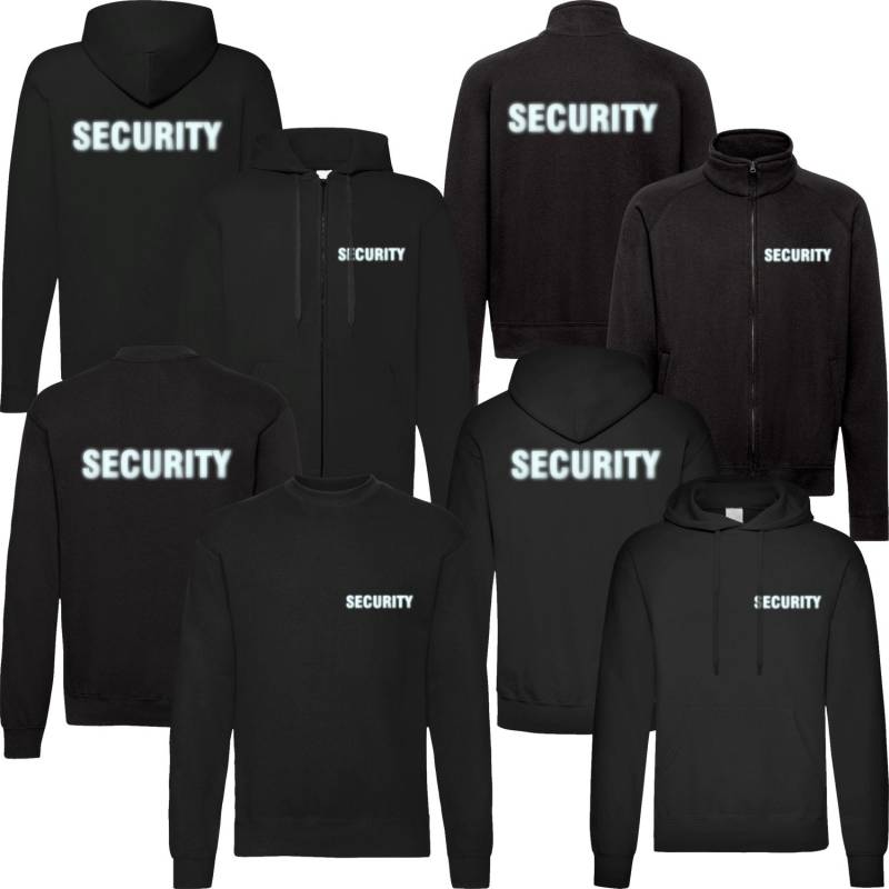 Sweatshirt/Hoodie Jacke Bedruckt Mit Security Im Reflexdruck - Reflektierender Druck von Nashvilleprint