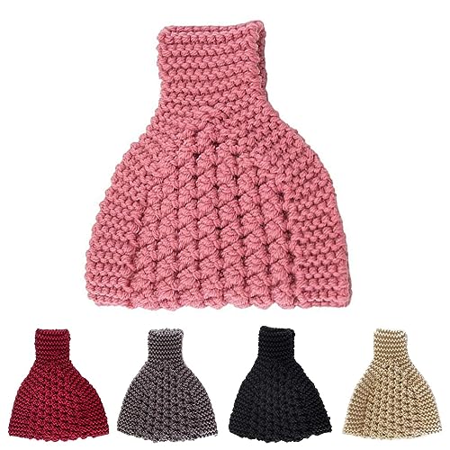 Ausgehöhlte Pferdeschwanz-Mütze für Damen | Pferdeschwanz-Mütze mit Ausschnitten | Gestrickte Stirnbänder für Damen | Winterwarmer flauschiger Zopfstrick-Kopfwickel | Bequemes Gummiband zum Skifahren von Nasoalne