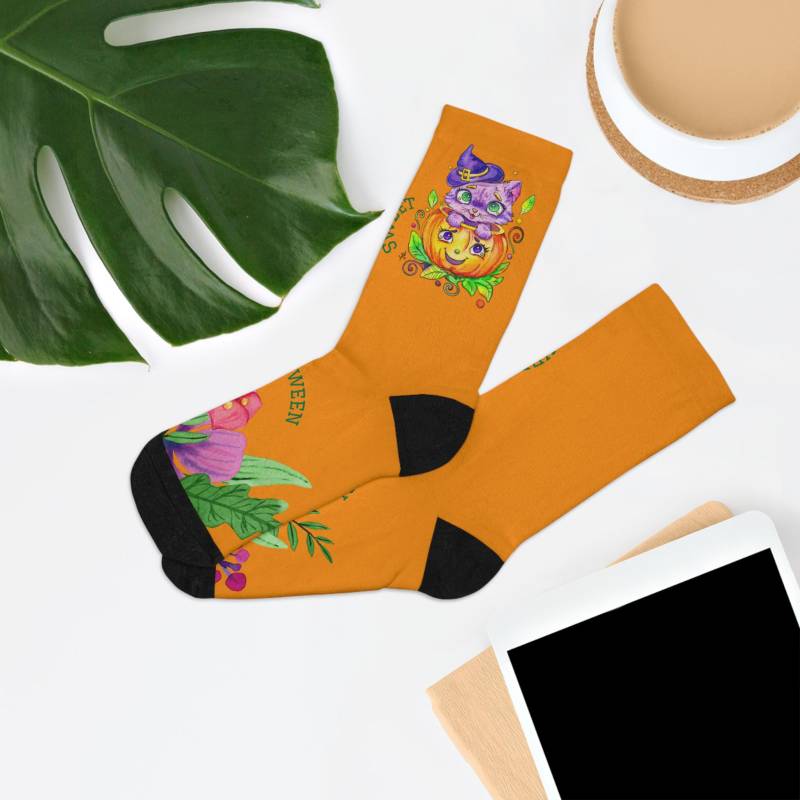 Halloween Custom Socks, Eco-Friendly Funky Colorful Perfect Gift For Halloween, Recycled Material, Fun Socks All Occasions Halloween Custom Socks, Eco-Friendly Funky Colorful Perfect Gift For Halloween, Recycled Material, Fun Socks All Occasions von NastasiaKunst