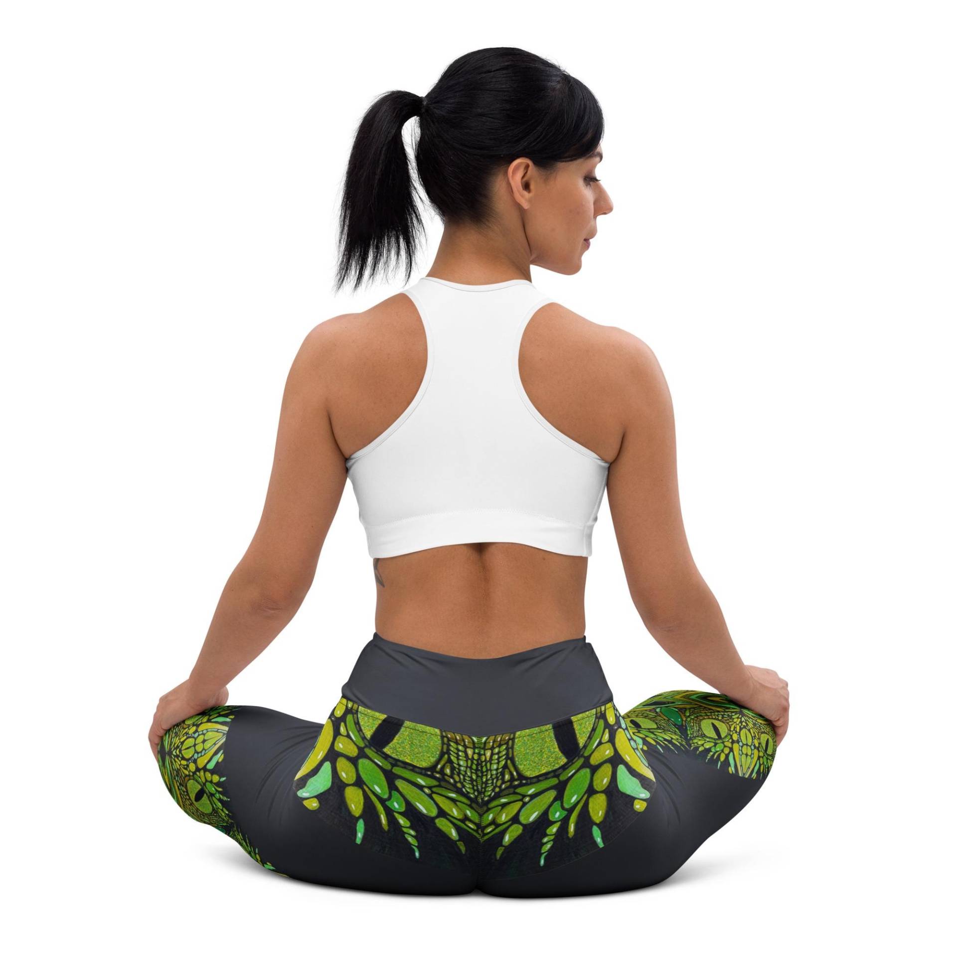 Christmas Gift For Her, Yoga-Leggings, Sports Lovers, Zumba Dance Addicted, Jogging, Traking, Mediatation, Dtragon Eyes, Fantasy Animal Art von NastasiaKunst