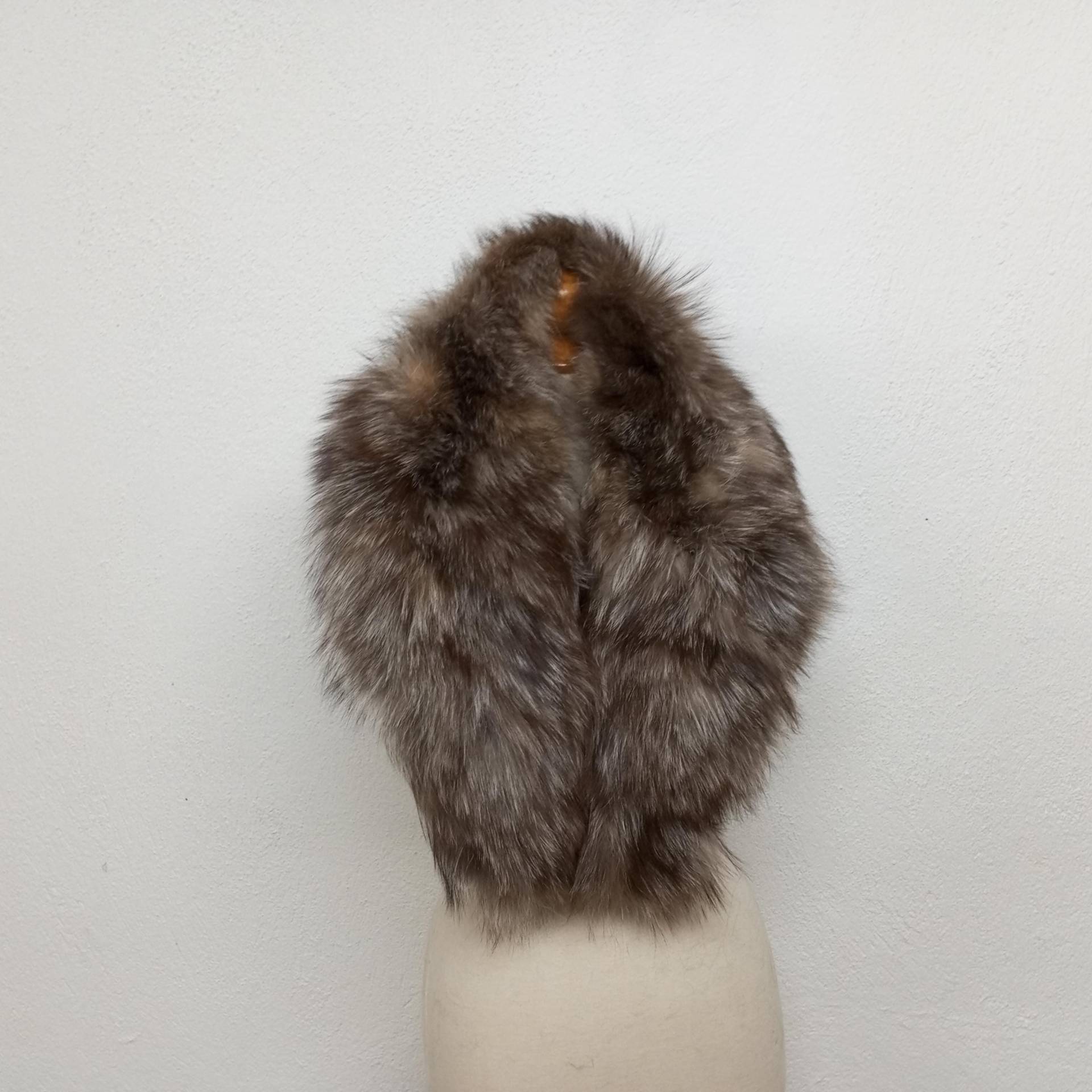 Echter Kristallfuchs Pelzkragen Satin Gefüttert von NastaziafurdesignsGR