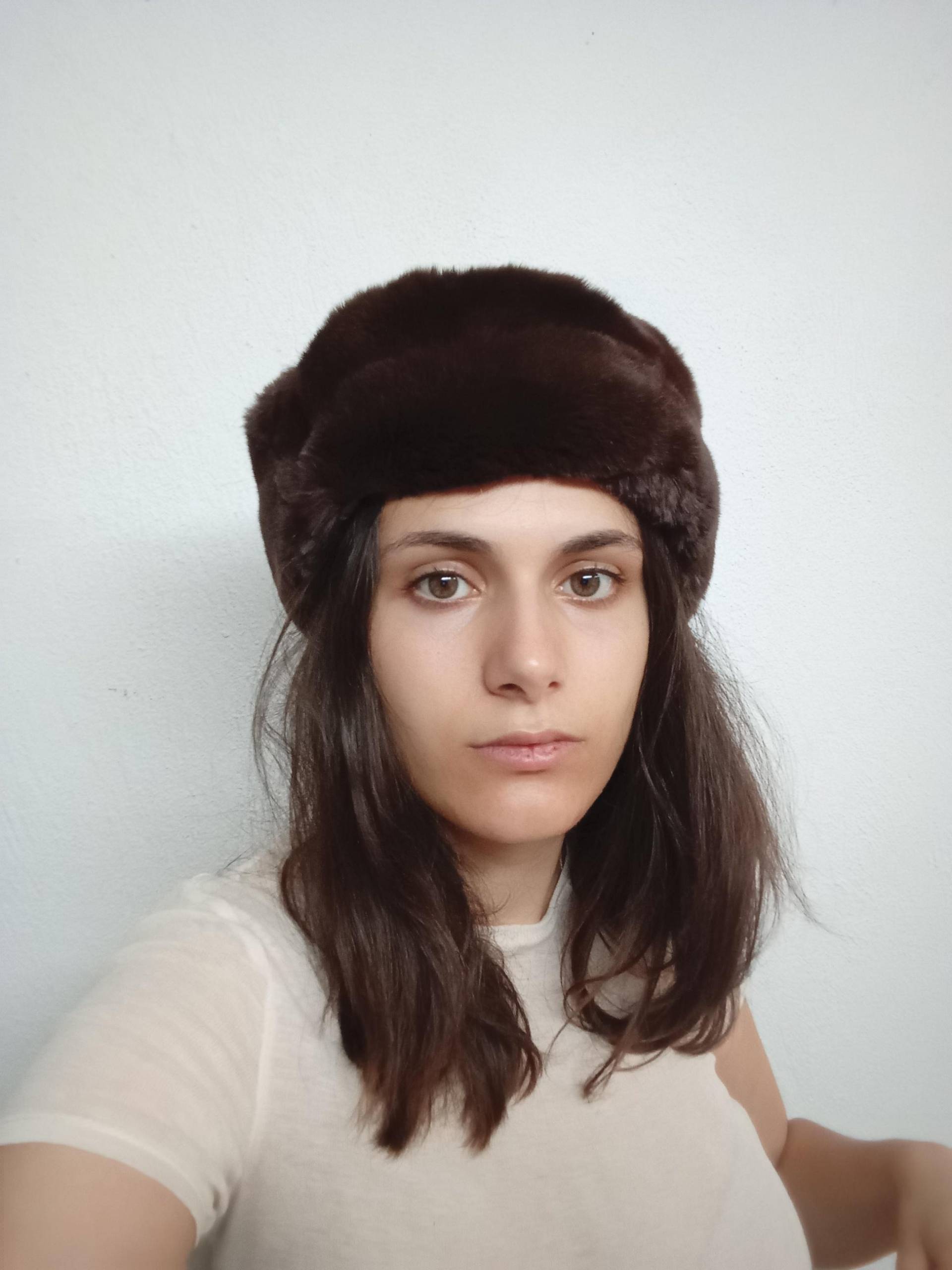 Echtes Weiches Rex Fell Stirnband Brauner Halswärmer von NastaziafurdesignsGR