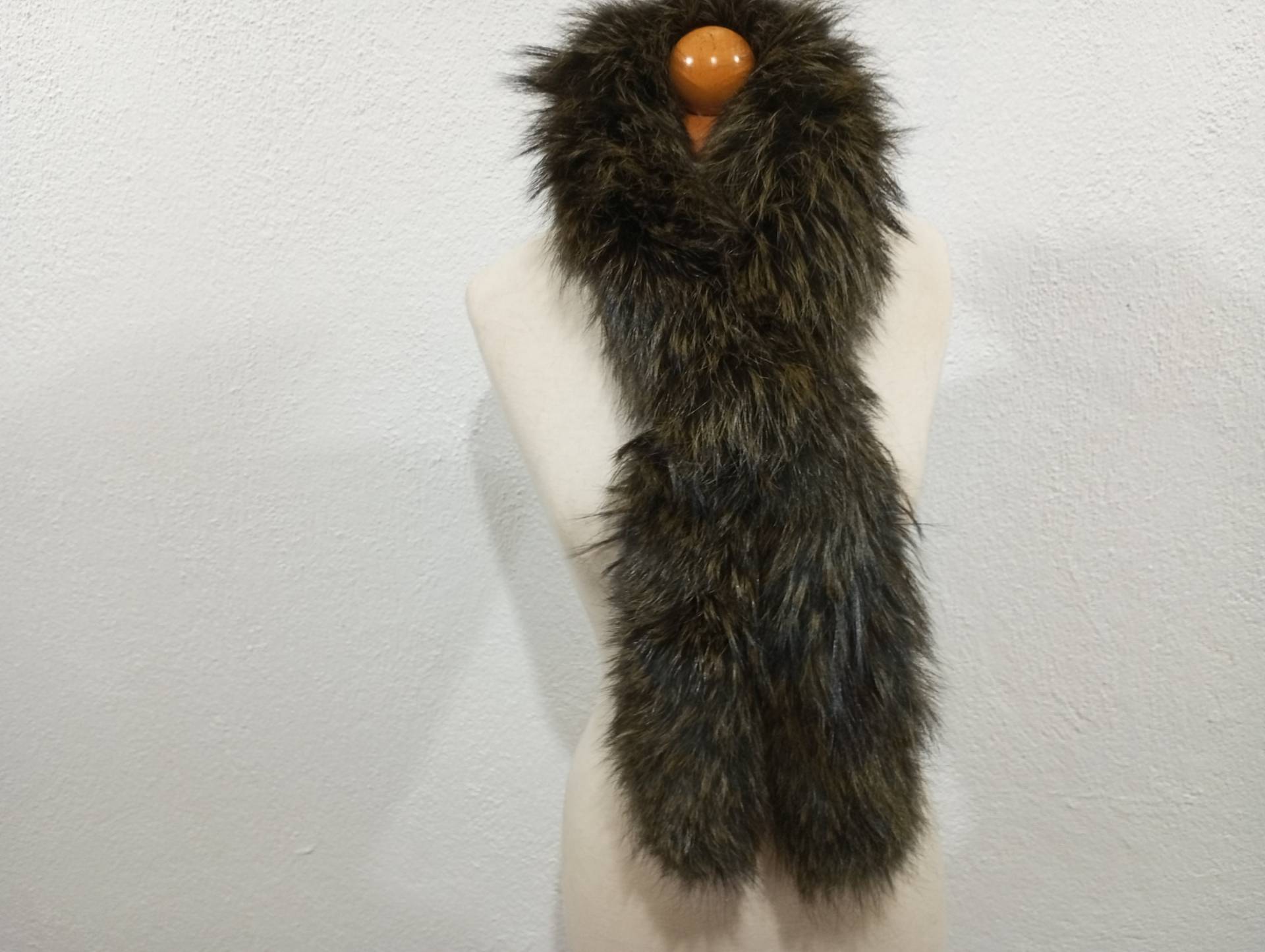 Fuchspelz Schal Im Grünen Design Zum Durchziehen von NastaziafurdesignsGR