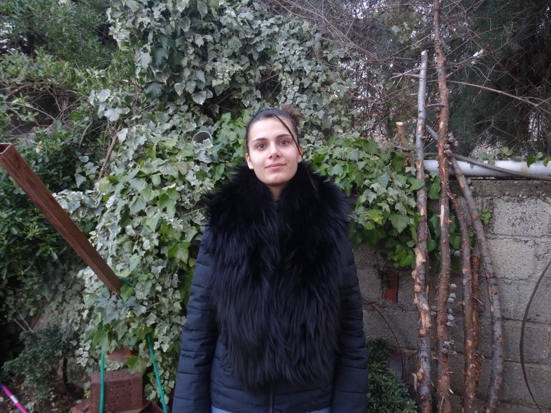 Großer Schwarzer Fuchspelzkragen Echtes Weiches Fell, Satin Gefüttert | 140 cm von NastaziafurdesignsGR