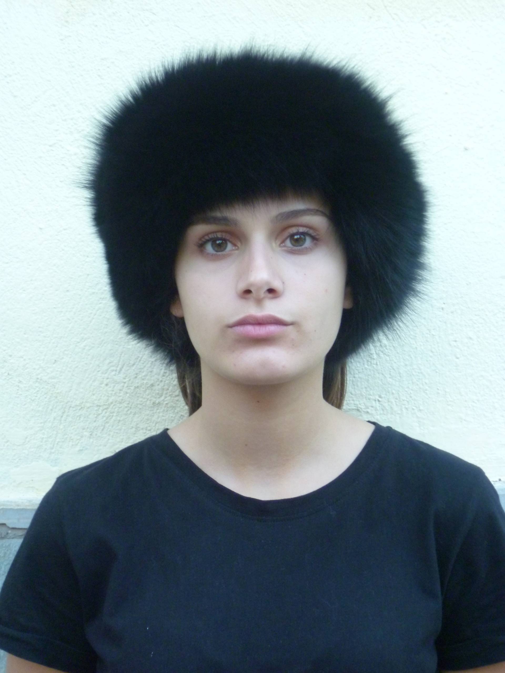 Handgefertigtes Schwarzes Fuchs Fellstirnband Verstellbarer Halswärmer von NastaziafurdesignsGR