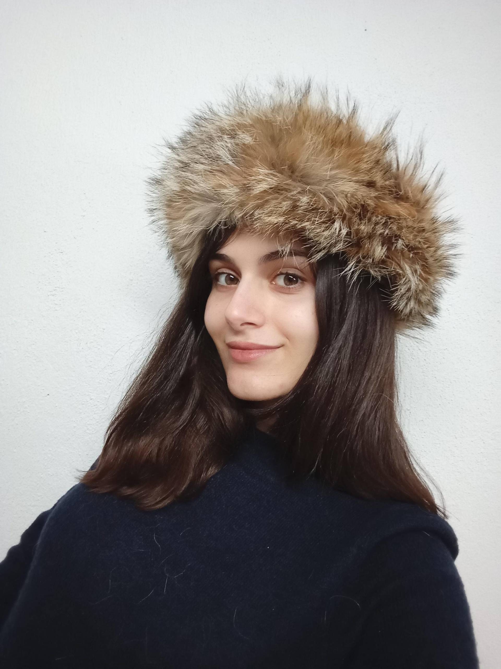 Natürliches Kojoten Echtpelz Stirnband/Fell Halswärmer von NastaziafurdesignsGR