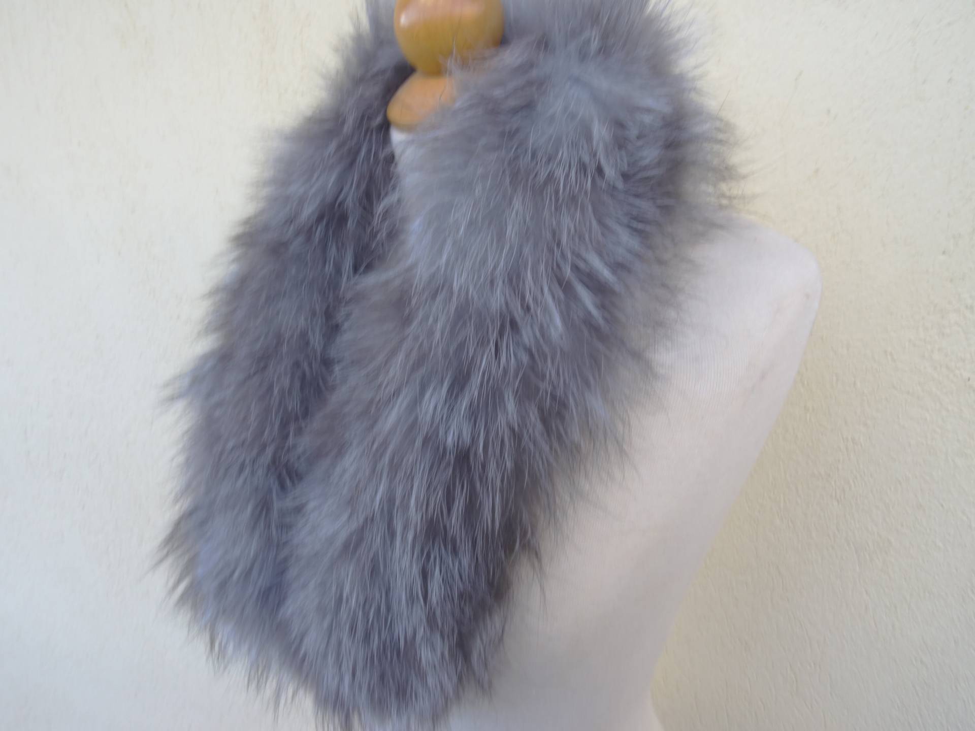 Silber Blau Frost Echter Fuchs Kapuzenbesatz, Fuchspelzkragen von NastaziafurdesignsGR