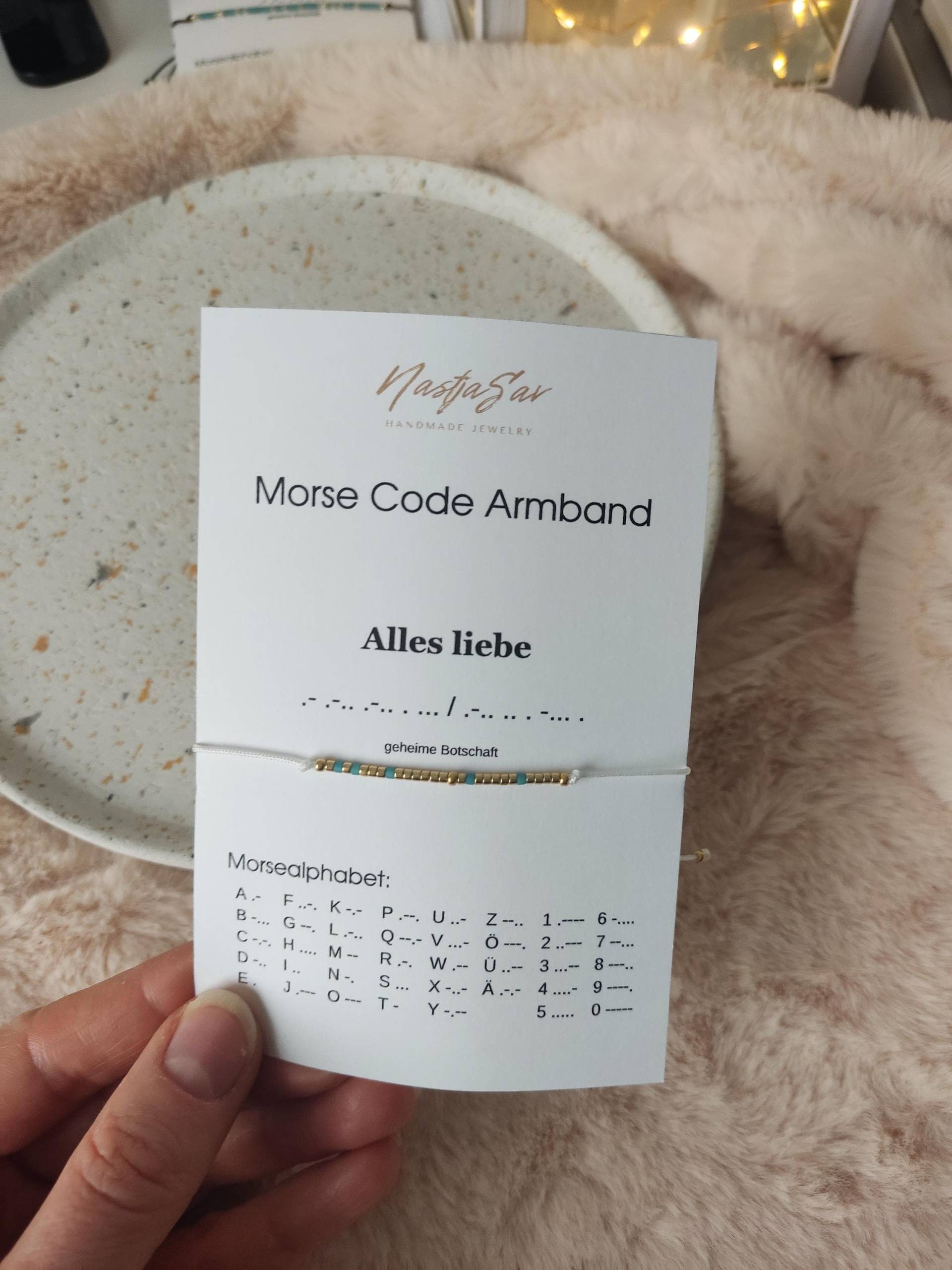 Morsecode Armband Mit Spruch Handgemachter Schmuck Geschenkidee Personalisiertes Jubiläumsgeschenk Geschenk Versteckter Botschaft von NastjaSav