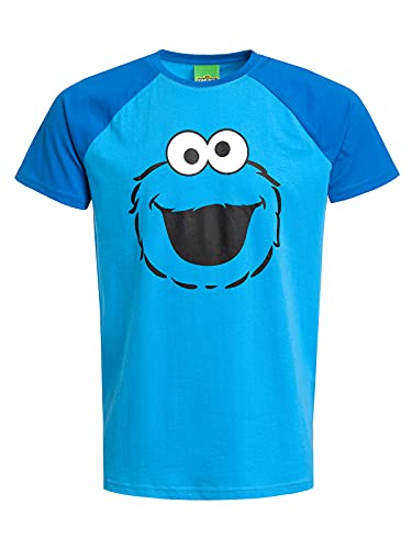 Sesamstrasse Cookie Monster Face Herren T-Shirt blau, Größe:L von Nastrovje Potsdam