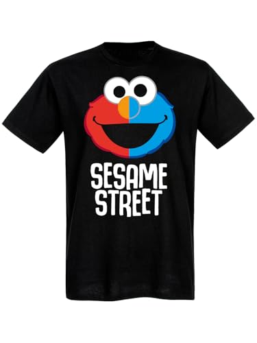 Sesamstrasse Elmo & Cookie Herren T-Shirt schwarz, Größe:L von Nastrovje Potsdam