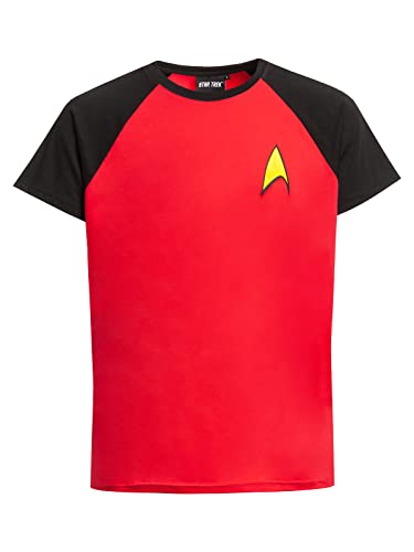 Star Trek Symbol Herren T-Shirt rot/schwarz, Größe:L von Nastrovje Potsdam