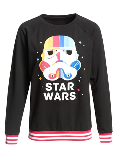 Star Wars Stormtrooper Stripes Damen Sweatshirt schwarz, Größe:S von Nastrovje Potsdam