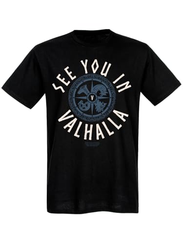 Vikings Valhalla See Your in Valhalla Herren T-Shirt schwarz, Größe:M von Nastrovje Potsdam