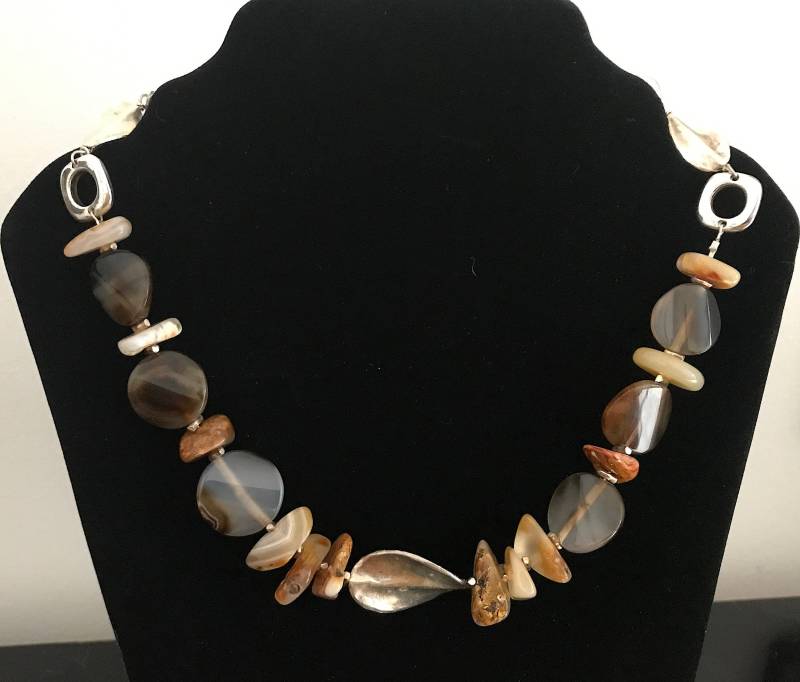Achatgemeine Und Silberkette von NatCreationsStudio