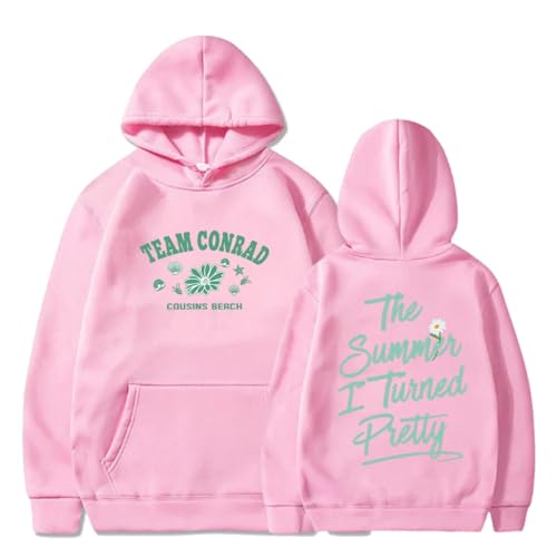 NatTco The Summer I Turned Pretty Merch Team Hoodie 2023 Cousins Beach Jeremiah Conrad Langarm-Sweatshirts Herren Damenbekleidung,Rosa,L von NatTco