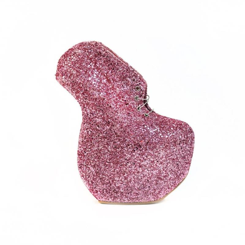 Jessica Bubble Schuhe - Rosa Glitzer, Größe Uk7 von NatachaMarroShoes