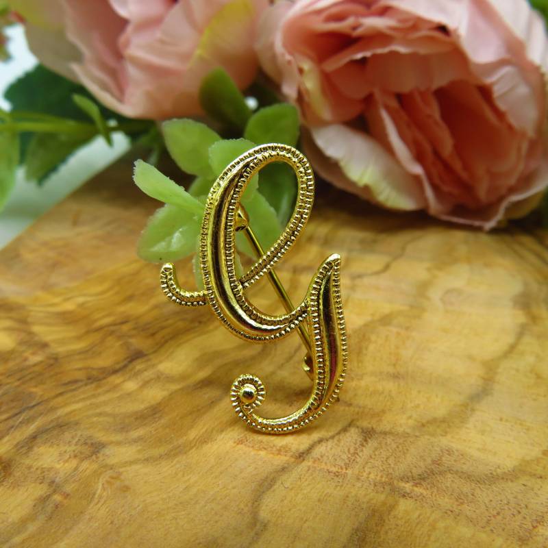 Anstecknadel Buchstaben Gold Vintage Monogramm-Brosche in Forme G Personalisierte Brosche Alphabet Zubehör Zur Maske Schmuck Anstecknadel Buchstaben Gold Vintage Monogramm-Brosche in Forme G Personalisierte Brosche Alphabet Zubehör Zur Maske Schmuck von NataliArtKunst