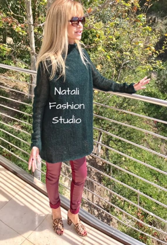 Lose Pullover/Lose Mohair Mischung Pullover/Oversized Lässige Chunky, Stricken Hand Aus Frauen Pullover von NataliFashionStudio