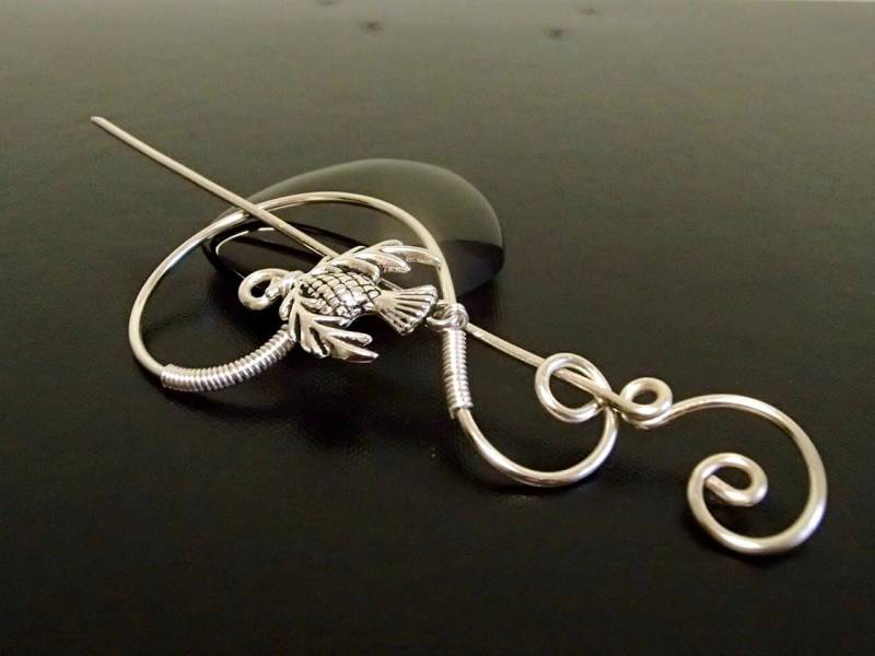 Distel Brosche, Schal, Schal Pin, Pullover Das Stricken Zubehör, Silberdraht Stift von NataliStudio